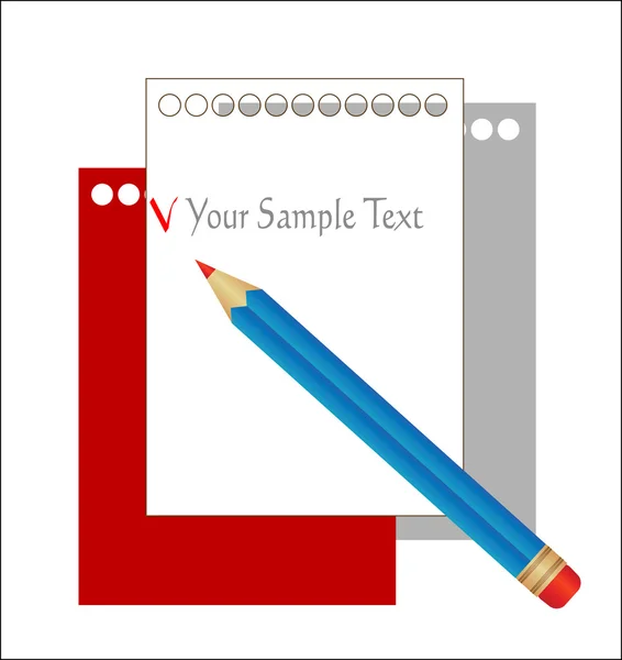 Papier et stylo — Image vectorielle
