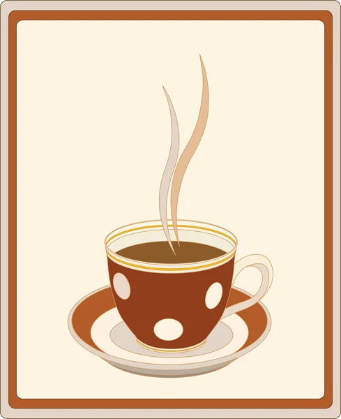 Ретро чашка кофе — стоковый вектор