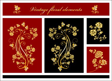 Floral elements clipart