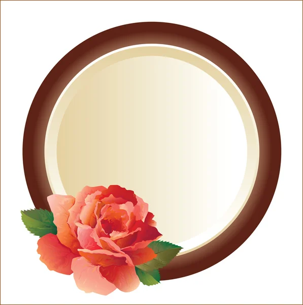 Frame for picture with rose — Stock Vector