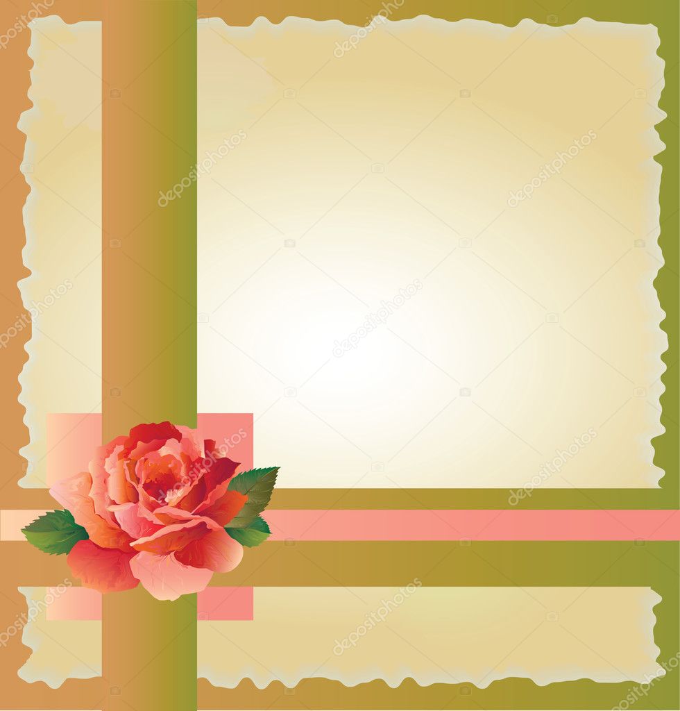 Abstract background with red rose