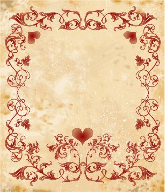 Vinage valentines day card clipart