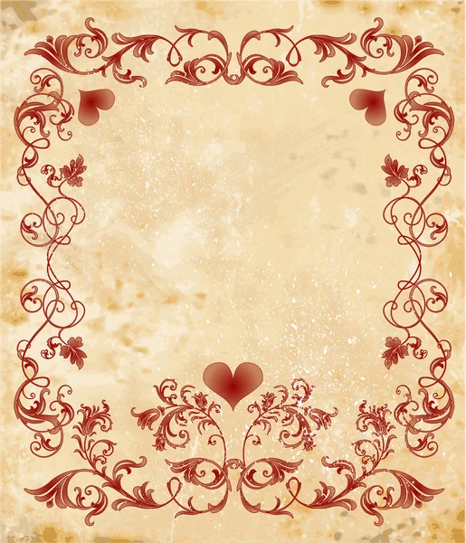 Vinage tarjeta de día de San Valentín — Archivo Imágenes Vectoriales