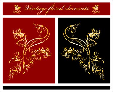 Floral elements clipart