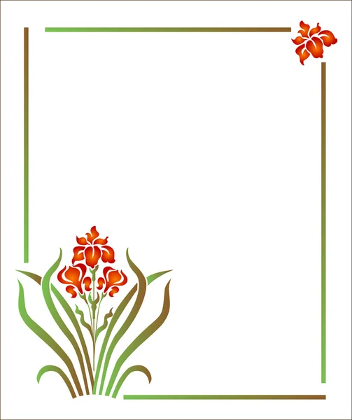 Virágos keret — Stock Vector