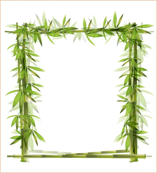 Bamboo frame — Stock Vector