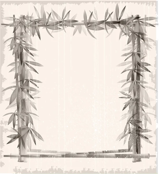 Cadre en bambou vintage — Image vectorielle