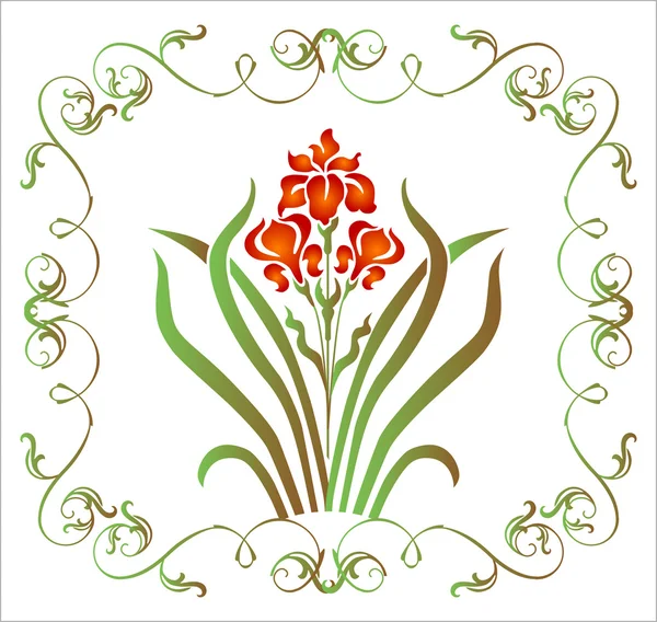 Desenho floral — Vetor de Stock