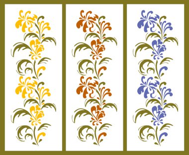 Floral borders clipart