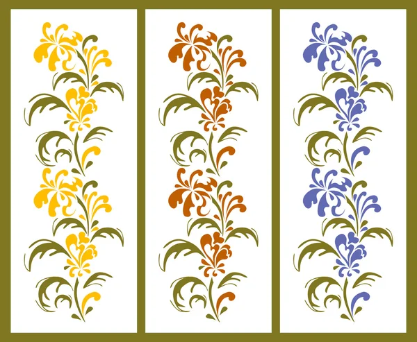 Frontières florales — Image vectorielle
