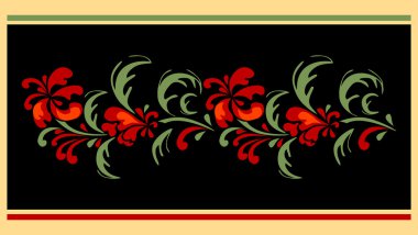 Floral designe for carpet clipart