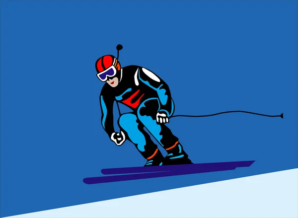 Skieur — Image vectorielle