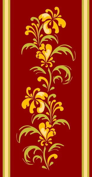 Designación floral para alfombra — Vector de stock