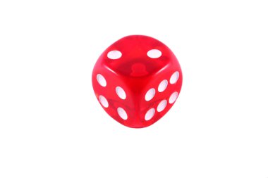 Red dice isolated on white clipart