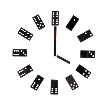 Domino dial isolated on whited clipart