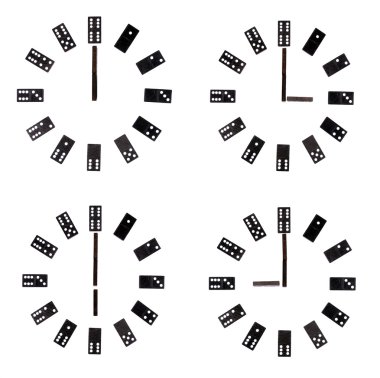 Collage of clock dials clipart