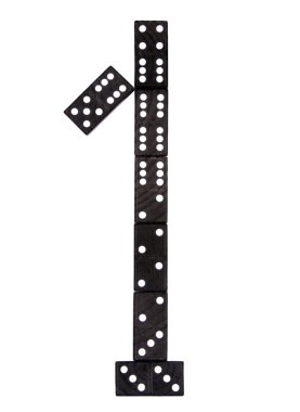 Domino number one clipart