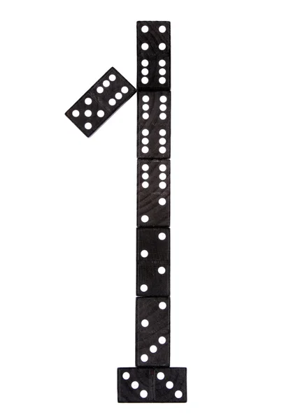 Domino number one — Stock Photo, Image