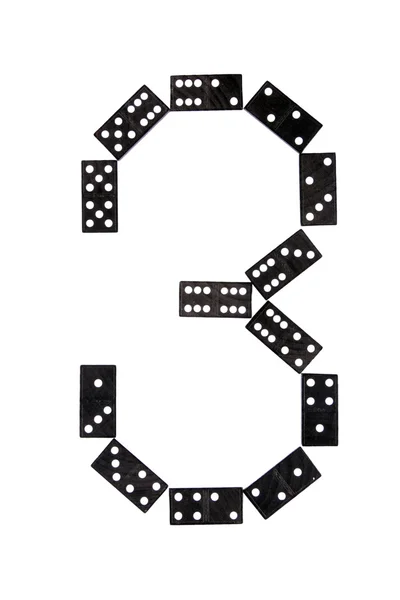 Domino numer trzy — Zdjęcie stockowe