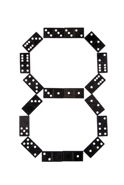 Domino number eight — Stock Photo, Image
