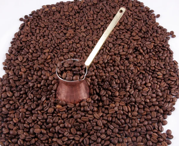 关于咖啡豆 cezve — Stockfoto