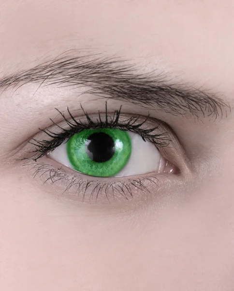 Um olho da bela menina — Fotografia de Stock