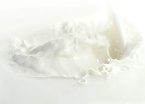 Вкусное и свежее молоко, которое наливают — стоковое фото