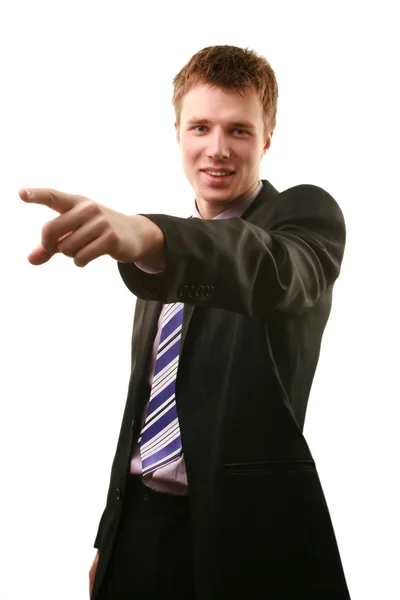 Hombre de negocios, señalando el dedo índice —  Fotos de Stock