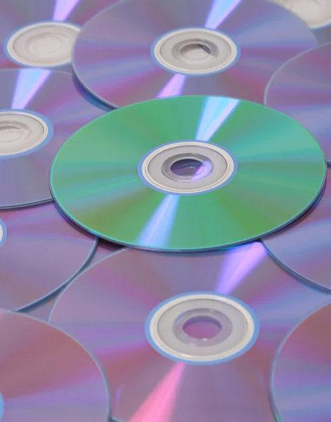 Сочетание компьютерных DVD дисков — стоковое фото