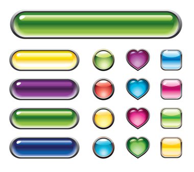 Set of buttons clipart