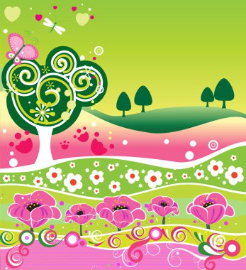 Summer background clipart