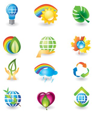 Set of nature design elements clipart