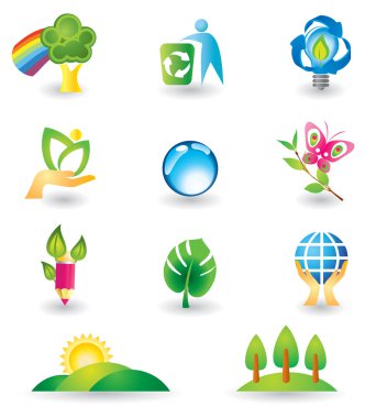 Set of nature design elements clipart