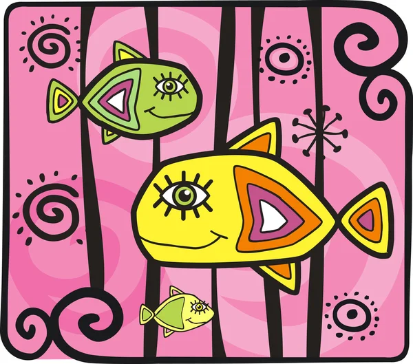 装飾的な魚 — ストックベクタ