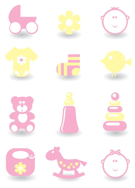 stock vector Set of baby icons