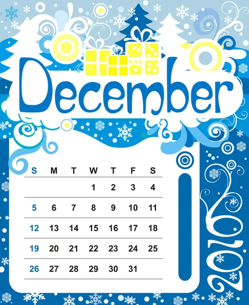 I december — Stock vektor