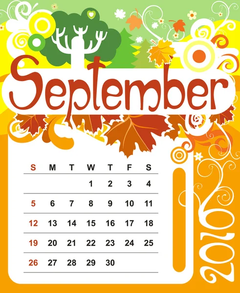 September — Stockvector