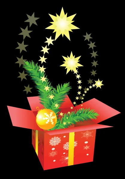 Weihnachtsgeschenkbox — Stockvektor