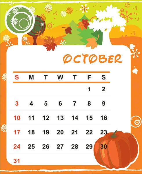Ekim — Stok Vektör