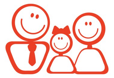 Icon of happy family clipart