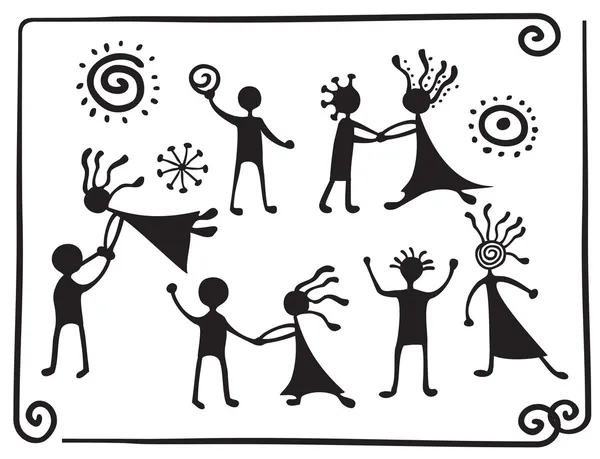Рисование пиктограмм танцев — стоковый вектор