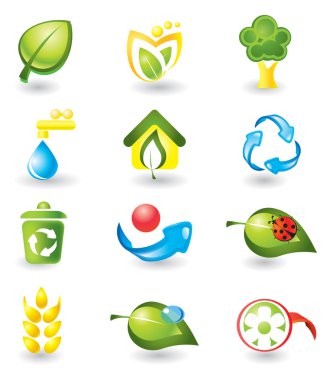 Set of nature icons clipart