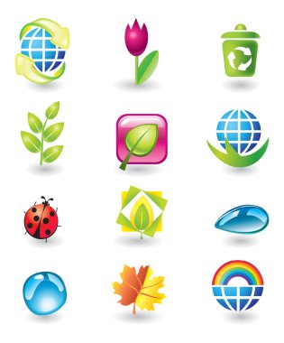 Set of nature design elements clipart