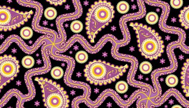 Seamless paisley background clipart