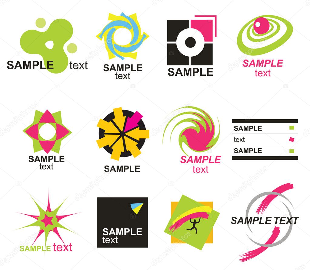 Set of abstract elements for design