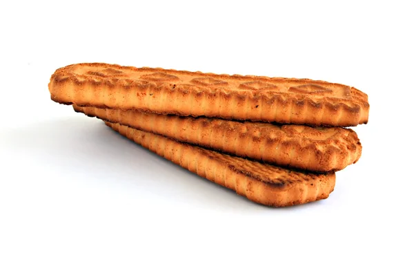 Soubor cookie na bílém pozadí — Stock fotografie