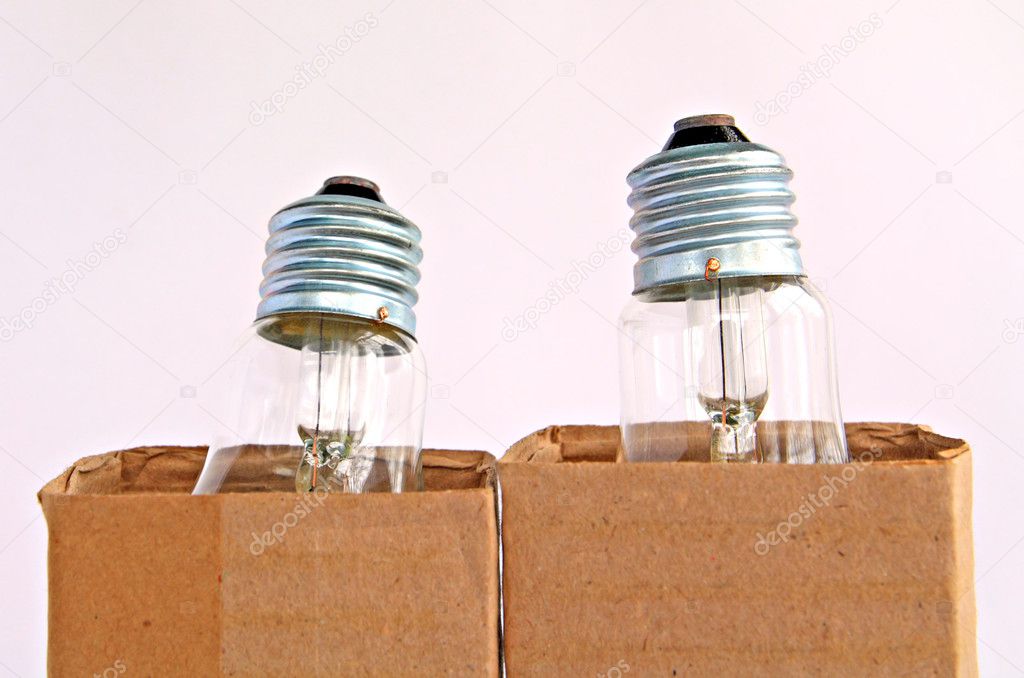 Light bulb in packing