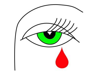 Green eye of the witch clipart