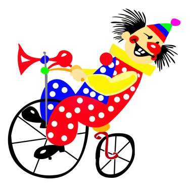 Portrait of the clown clipart