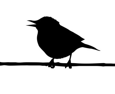  silhouette of the bird clipart